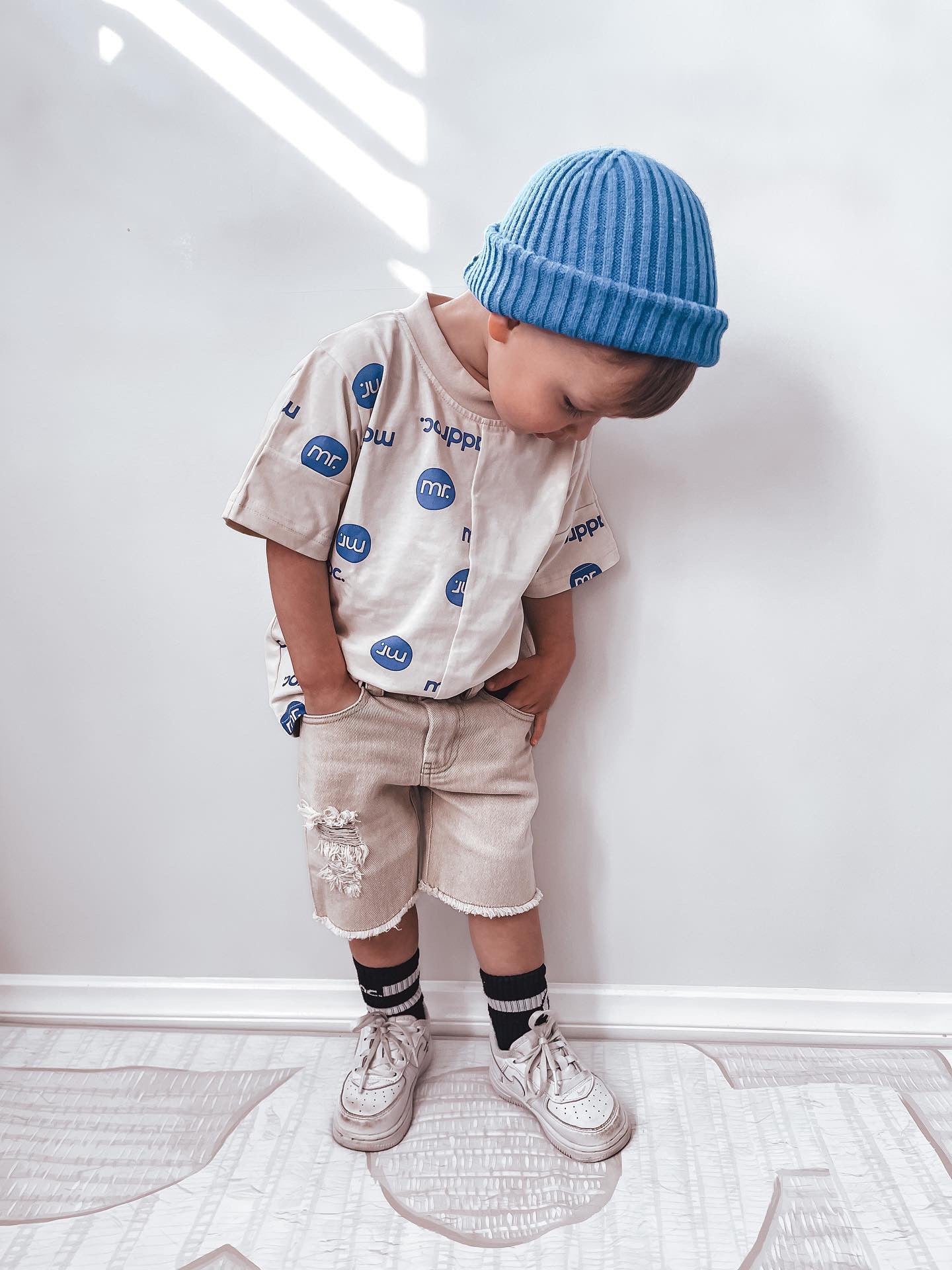 Contrast Shorts - Beige