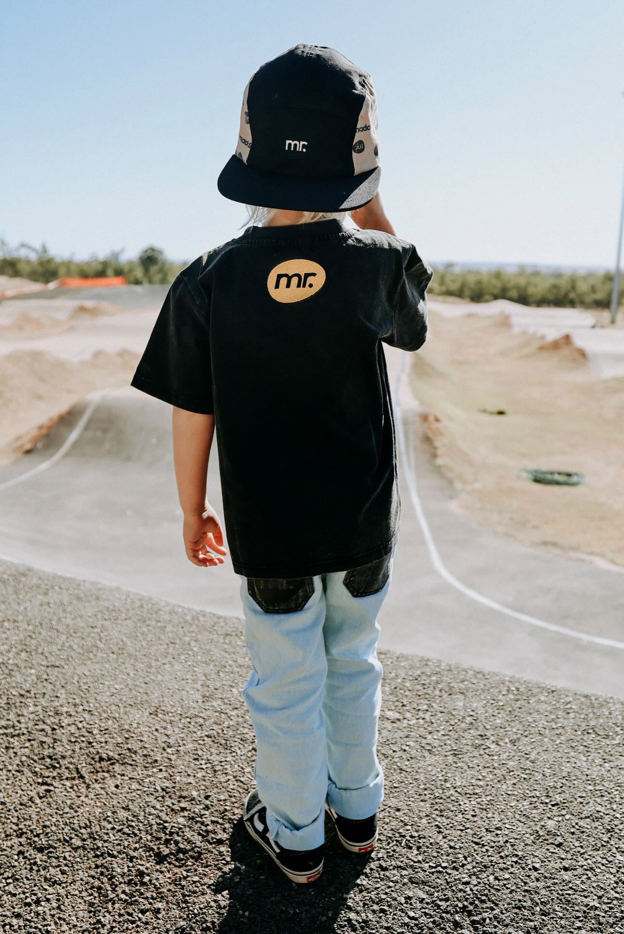 Tee Acid Black with Blue & Yellow logo