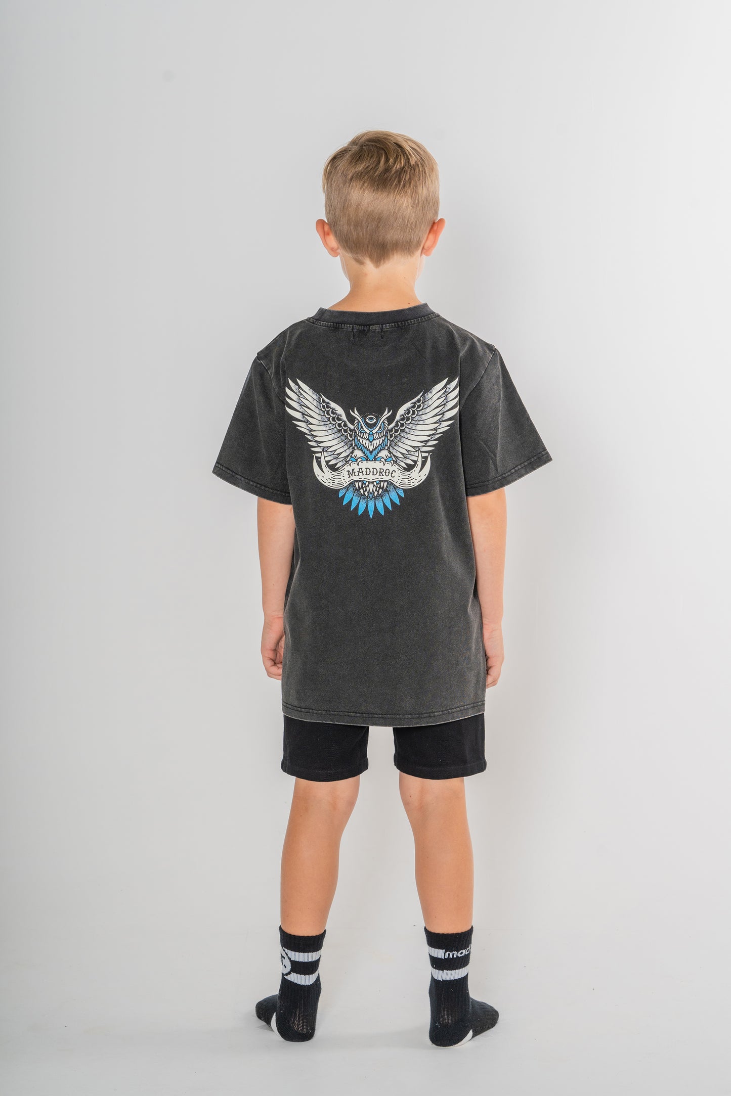 Owl Tee - Acid Black
