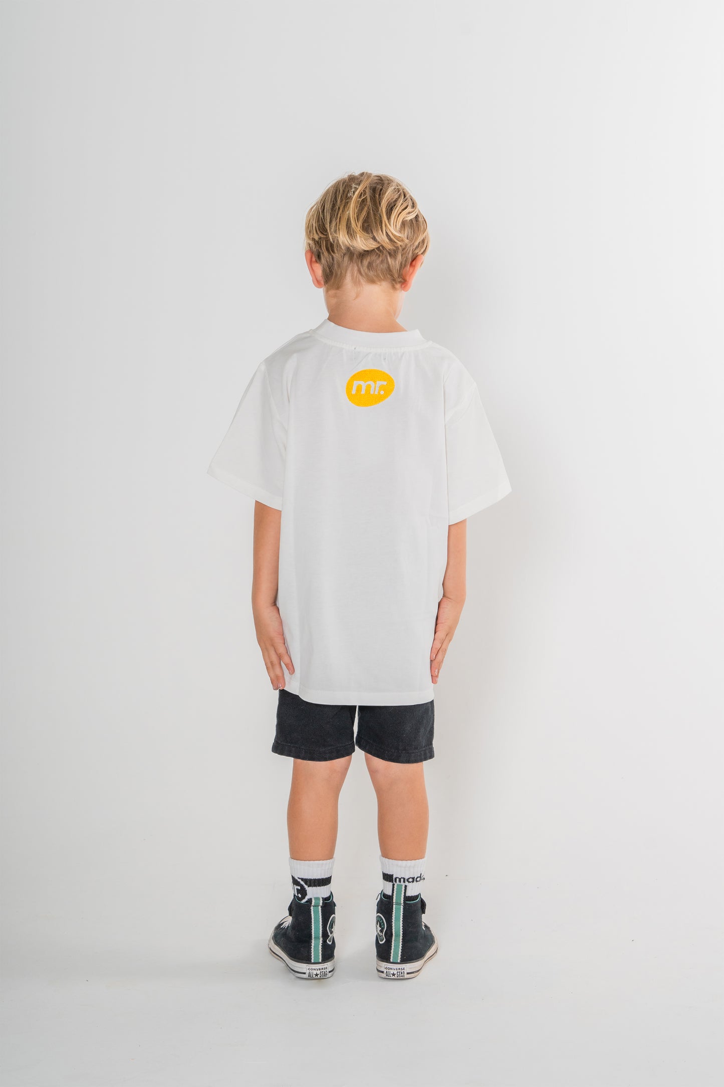Tee White with Blue & Yellow logo