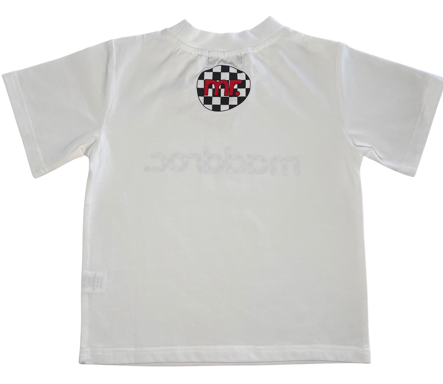 Tee White w/red check - SAMPLE