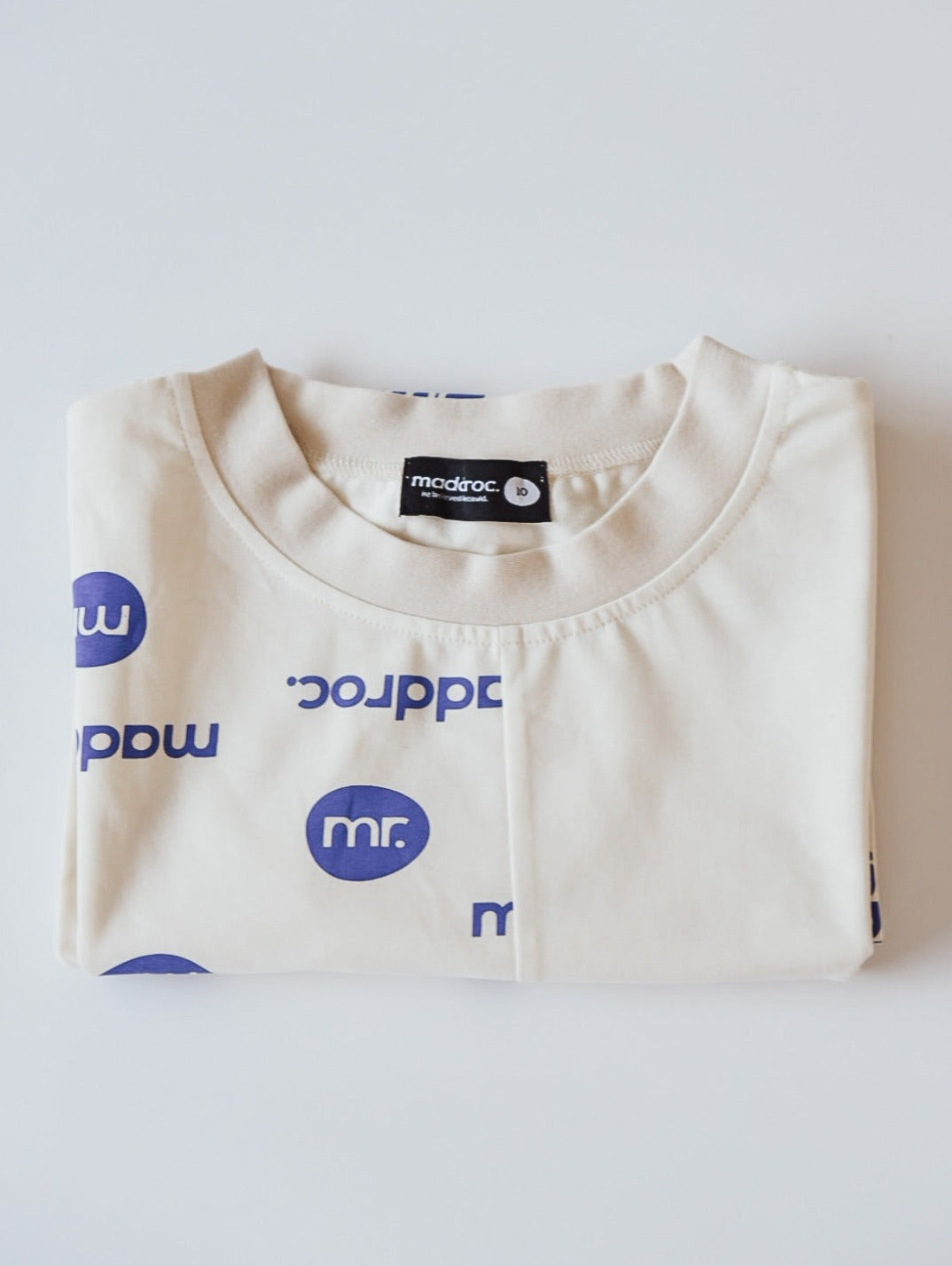 Contrast Tee Beige/Blue
