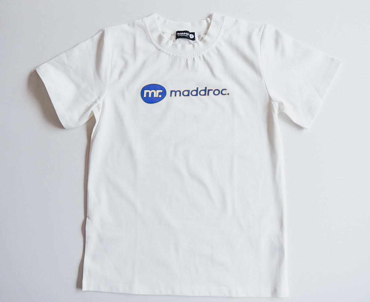 Tee White with Blue & Yellow logo