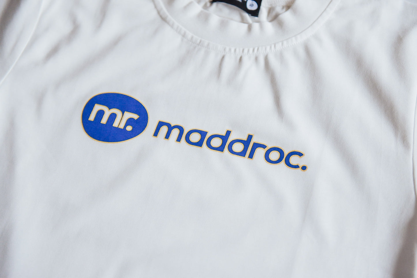 Tee White with Blue & Yellow logo