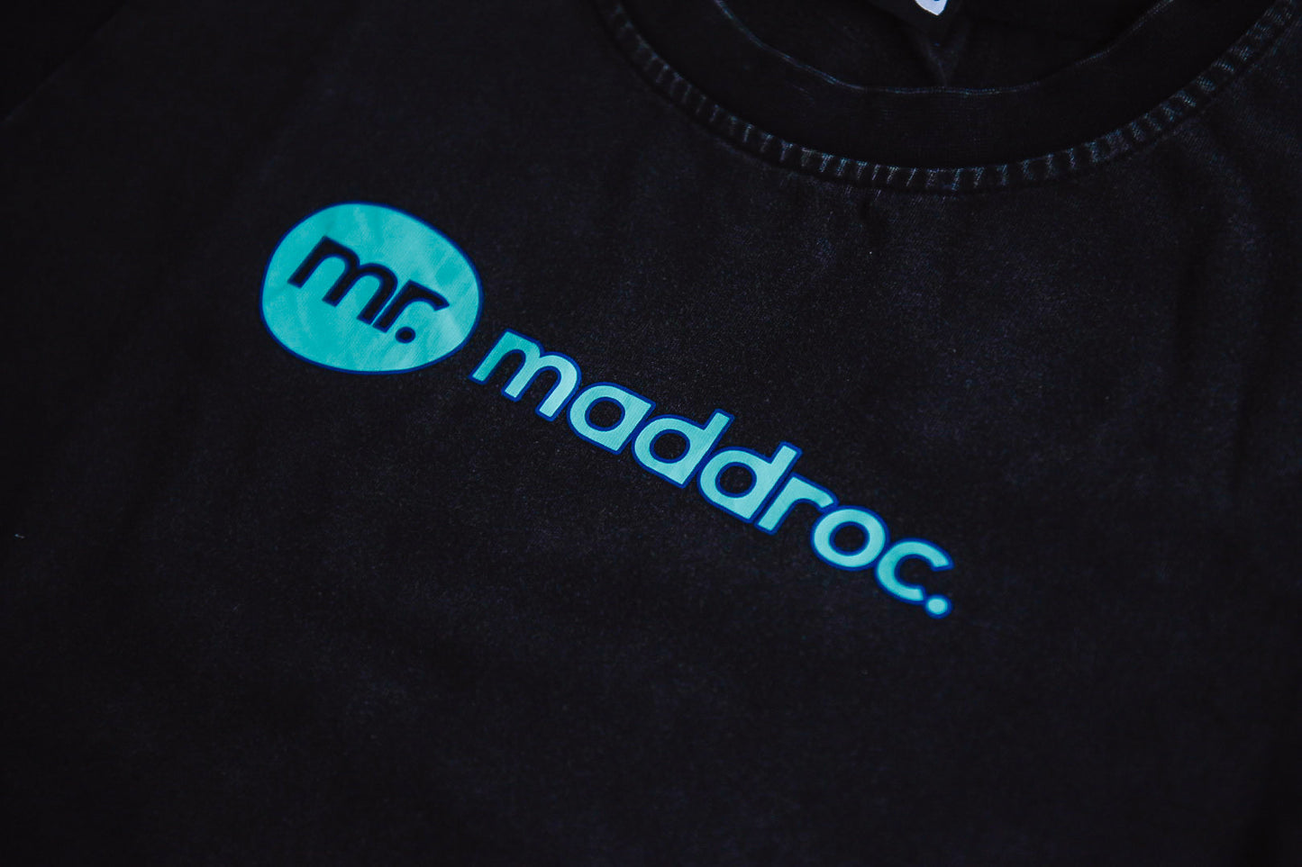 Tee Acid Black with Green & Blue logo