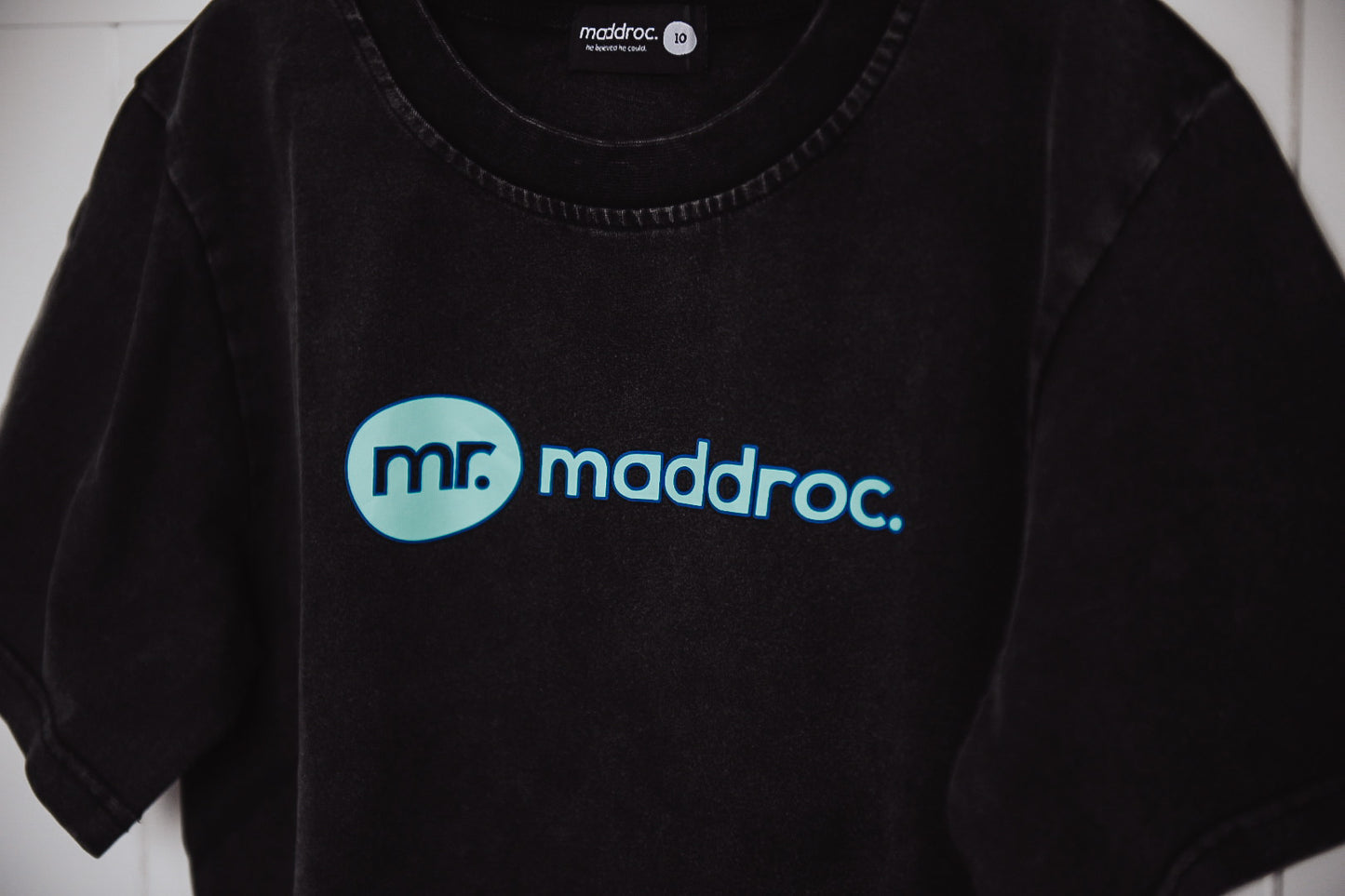 Tee Acid Black with Green & Blue logo