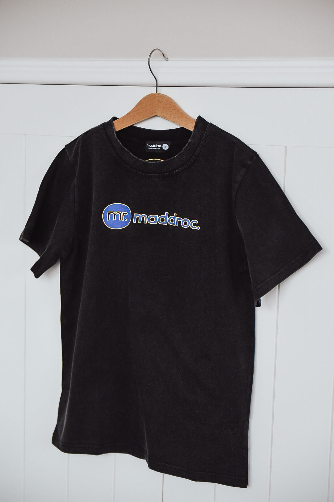 Tee Acid Black with Blue & Yellow logo
