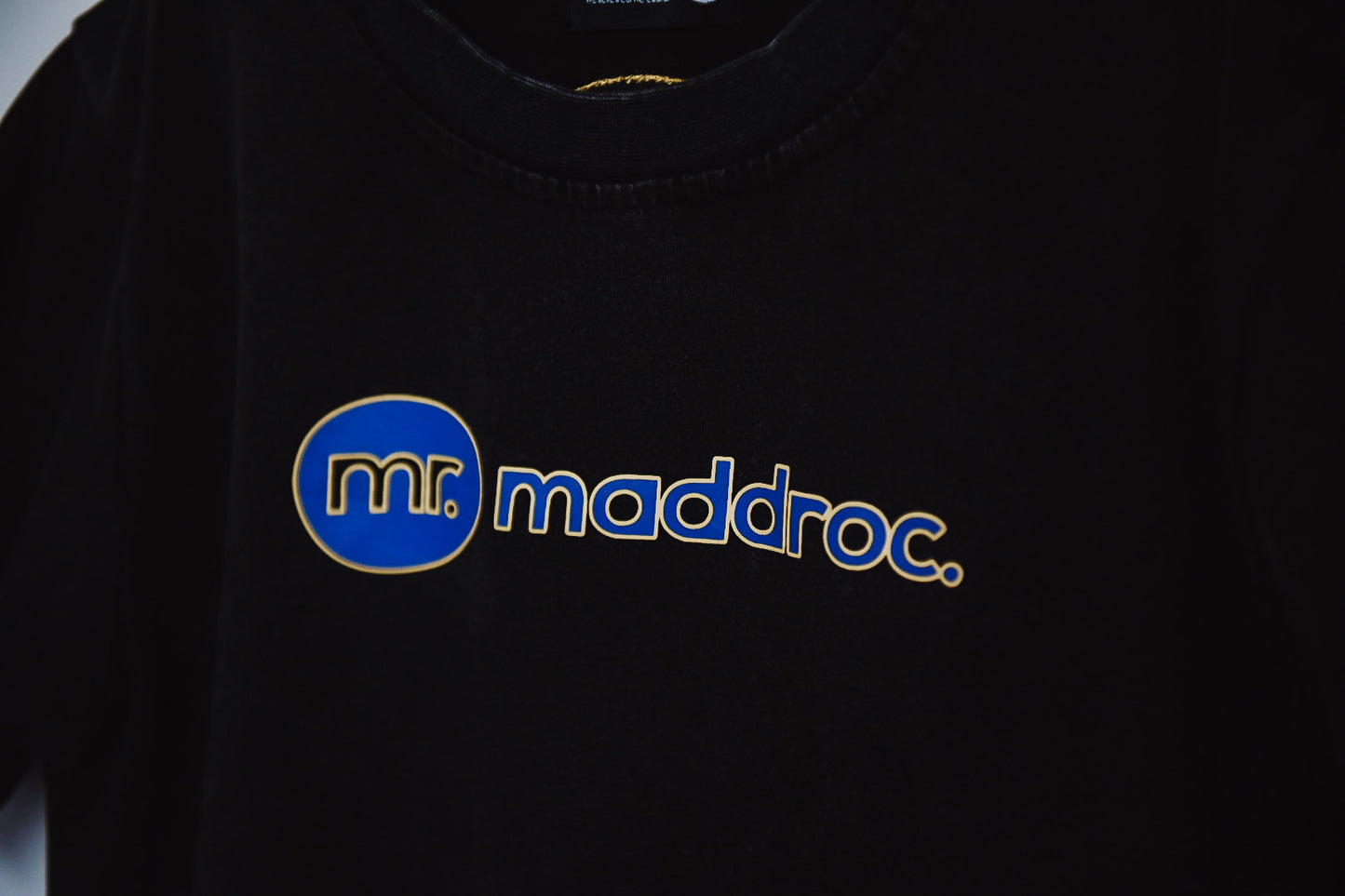 Tee Acid Black with Blue & Yellow logo