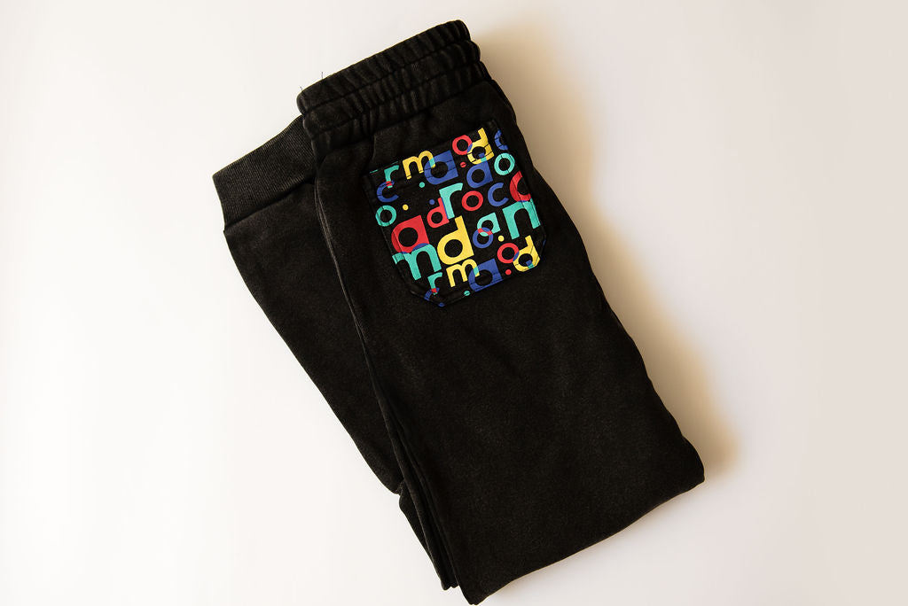 Classic Trackie Pants - Acid Black