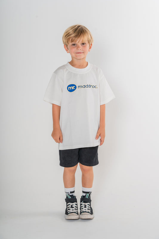Tee White with Blue & Yellow logo