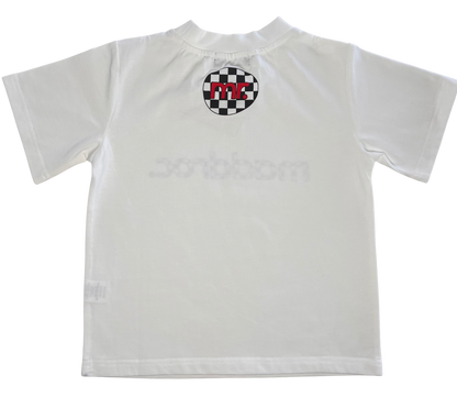 Tee White w/red check - SAMPLE