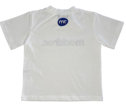 Tee White/ multi emb