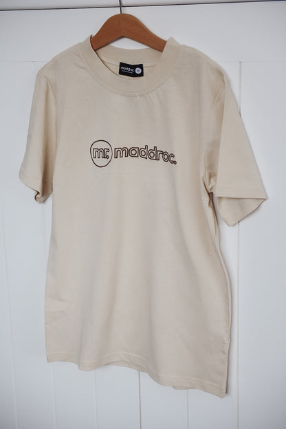 Tee Beige with Brown embroidery logo