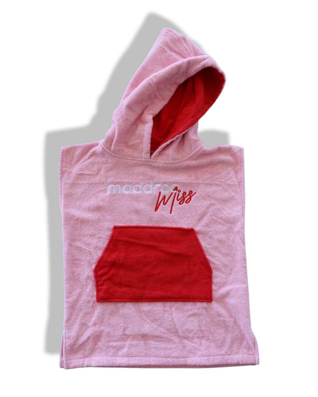 Miss Hooded Towel - Pink & Red